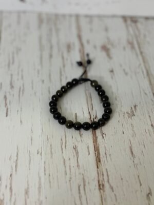 Pulsera de Obsidiana Dorada
