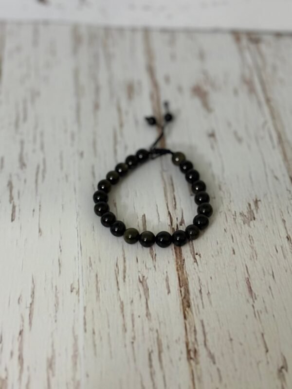 Pulsera de Obsidiana Dorada